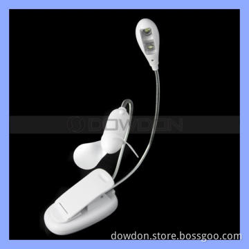 USB Fan LED Book Light 2 in 1 Kit for PC Notebook Laptop Cool Gifts